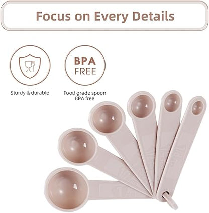 11PCS Measuring Spoons and Measuring Cups Set, Stackable Cups and Spoons, Nesting Cups Spoons for Cooking Baking Supplies, Kitchen Gadgets Essentials Tools