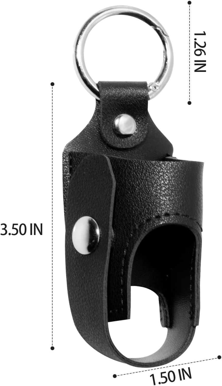 Holder Travel Case for Asthma Inhaler, PU Leather Travel Handy Mini Holster for Adults and Kids, Inhaler Not Included, Black