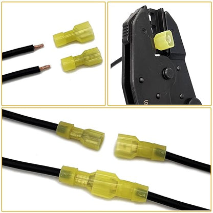 280Pcs Nylon Spade Connector, Male and Female Spade Terminals Kit, Crimp Terminal Connectors, Automotive Electrical Connector, Wire Connectors Kit, Quick Disconnect Connectors (22-10 Gauge)