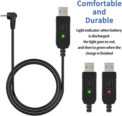 BL-5 3800mAh Extended Battery Walkie Talkie UV-5R BF-8HP UV-5RX3 RD-5R UV-5RTP UV-5R MK2 MK3X MK5 Plus Series Two Way Radios (UV-5R 3800USB Charging Cable)
