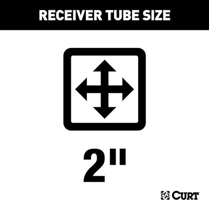 CURT 13534 Class 3 Trailer Hitch, 2-Inch Receiver, Compatible with Select Toyota Highlander , Black