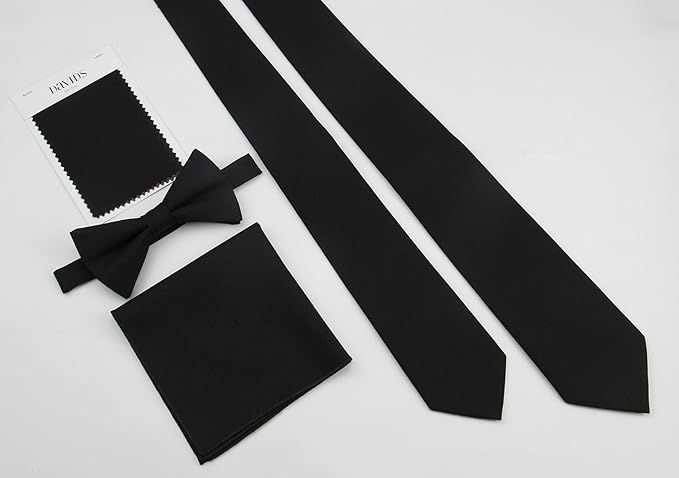 Mens Slim Width Color Linen Neckties - Standard and Extra Long Tie