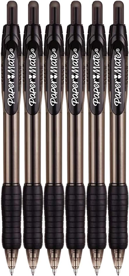 Paper Mate Profile Retractable Ballpoint Pens, 1.4mm, Bold Point, 6-Count (Black)