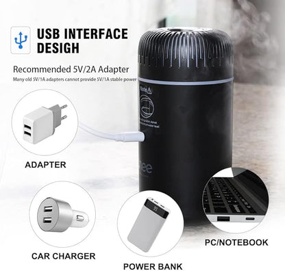Unee Car Diffuser, 100ml USB Plug-in Mini Humidifier Diffuser for Essential Oil Diffuser Car Air Freshener Aromatherapy Diffuser(Black)