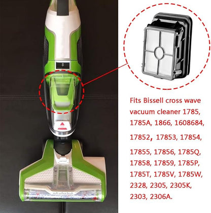 1785 Crosswave Filter for Bis-sell 1866 1785A 17852, 17853, 17854, 17855, 17856, 17858, 17859, 1785P, 1785T, 1785V, 1785W, 2328, 2303, 2305, 2305K Wet Dry Crosswave Vacuum Replace 1608684.