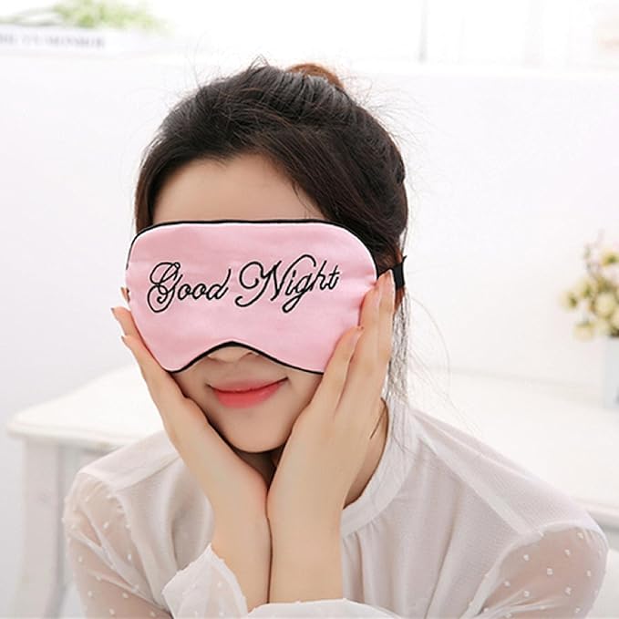 Sleep Cover Silk Soft Plush Eye Cover, Adjustable Strap Sleeping Eye Blinder Night Eyeshade Cover for Sweet Sleep Travel Nap Dry Puffy Eye Relax 1PCS Black