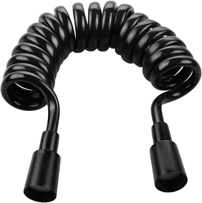 Shower Head Hose Extra Long Plastic 3m Flexible Bathroom Coil Hose Black, FHA017G