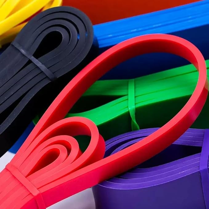 Resistance Bands Set of 5, Exercise Bands 5-125 lbs, 5 Color Coded Workout Bands for Strength Training Powerlifting Tennis Elbow Golfer's Elbow Relief Physical Therapy