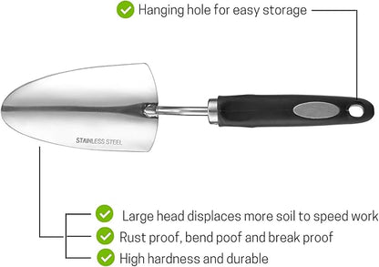 Mr. Pen Heavy Duty Stainless Steel Trowel, Garden Shovel, Hand Shovel, Gardening Tool