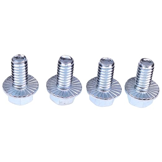4X Hex Head Washer Self Tapping Screws 710-0599 Compatible with Columbia Craftsman Huskee Troy Bilt 420 1000 RZT-42 CC760ES 1170 RZT-S46 3225 Models