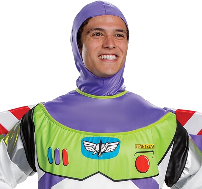 Disguise Mens Toy Story Buzz Lightyear Deluxe Adult Sized Costumes, As Shown, Mens X-Large 42-46 US