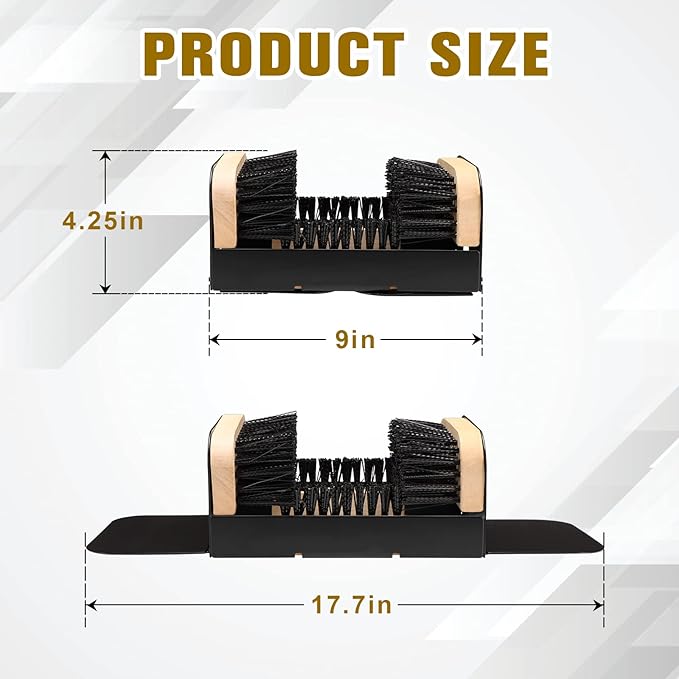 The Original Boot Scrubber, Outside Boot Scraper, for All Weather Industrial Shoe Cleaner  Scraper Brush (with Ears)