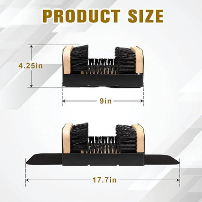 The Original Boot Scrubber, Outside Boot Scraper, for All Weather Industrial Shoe Cleaner  Scraper Brush (with Ears)