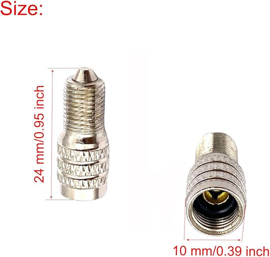 8 Pcs Double Seal Valve Stem Caps, Copper Tire Air Caps Flow Through Metal Valve Caps for Boats, RVs, Trailers and Semi Truck Tires