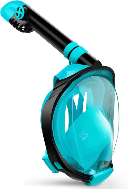 Greatever G2 Full Face Snorkel Mask Adults with Latest Dry Top System Snorkeling Gear for Adults with 180° Panoramic View, Foldable Design, Camera Mount, Anti-Fog and Anti-Leak Protection