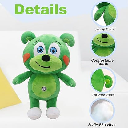 Verceco Singing Stuffed Animals Green Bear Music Plush Toys for Toddler 1-3 Stuffed Bear Plushies Toys for Kids Birthday 12"