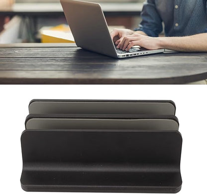 Vertical Laptop Stand Holder Plastic,Vertical Laptop Stand,Premium Vertical Aluminum Laptop Stand Tablets, and Books with Anti Slip Silicone Pads, for Home, Office