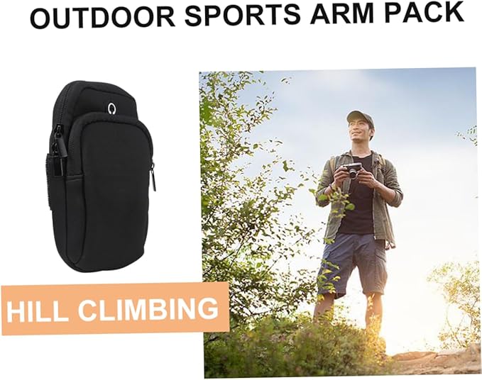 Arm Bag for Workout Exercise Armband Earphone Hole Lightweight Fit for Plus