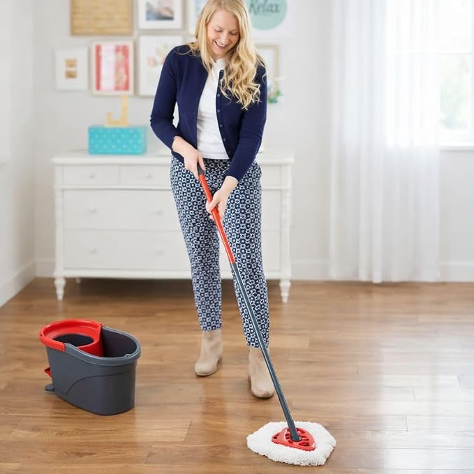 Triangular Microfiber Spin Mop Replacement Heads, Pack of 1 – Washable Mop Refills for Hard Floors