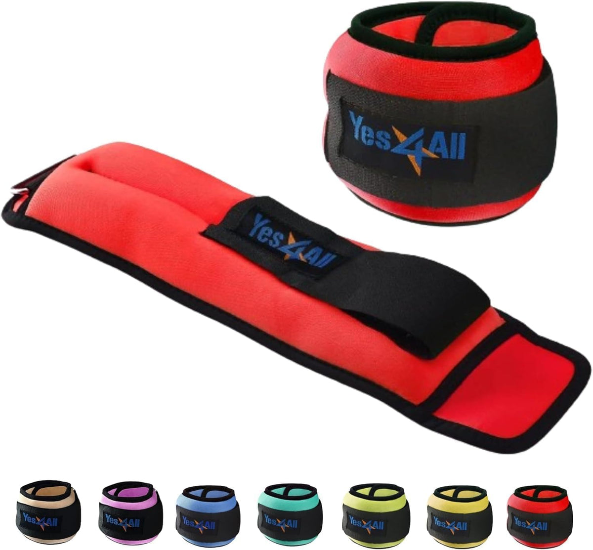 Yes4All Adjustable Wrist & Ankle Weights, Pair