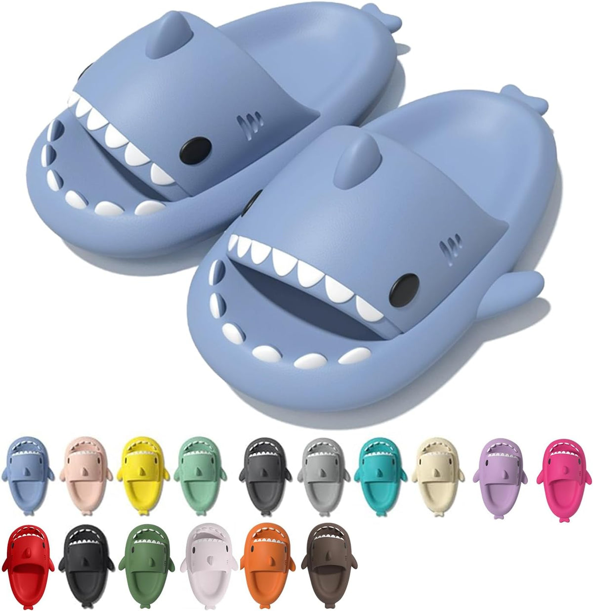 Shark Cloud Slippers, Shark Cute Slides for Women Man,Summer Slipper Sandals for Boys Girls Spa Platform Shoes Non-Slip Beach Open Toe Beach Sandals Shower Couple Shoes