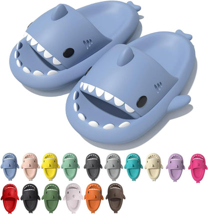 Shark Cloud Slippers, Shark Cute Slides for Women Man,Summer Slipper Sandals for Boys Girls Spa Platform Shoes Non-Slip Beach Open Toe Beach Sandals Shower Couple Shoes