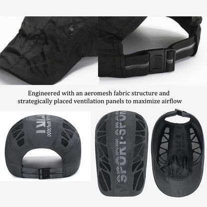 Breathable Sport Cap, Cap-Breathable Mesh Design, Mesh Cap for Men Lightweight, Quick Dry Hat, Adjustable Fit