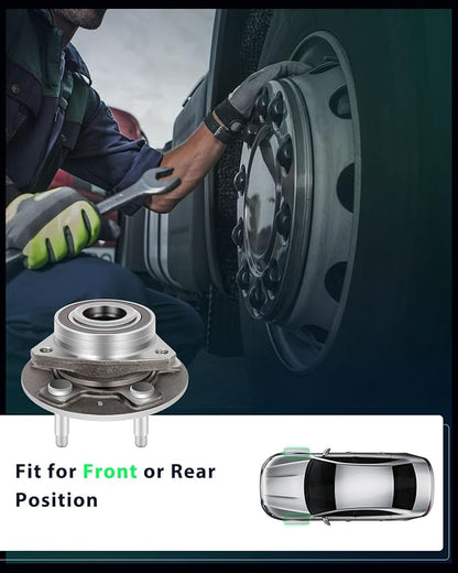 Wheel Hub Assembly SCITOO Bearing and Wheel Hub Set Fits 2010-2014 for Cadillac CTS FrontRear Hub Bearing with 5 Lugs 513282