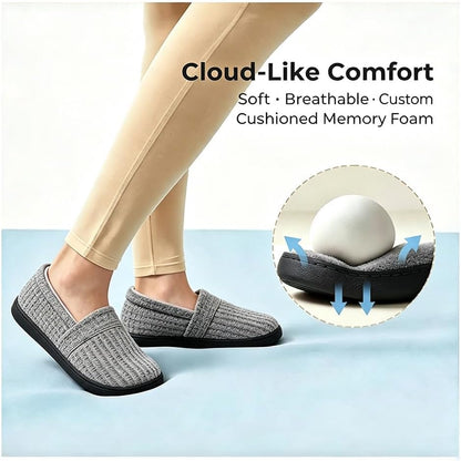 Size 5-6 Urbancolor Women Washable Closed Back Indoor Slippers Anti-Slip House Slipper Breathable Home Shoes