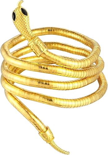 Bendable Snake Necklace Gold Snake Necklace for Women Adjustbale Snake Statement Necklace Halloween Jewelry