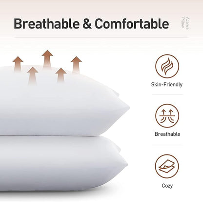 Acanva Bed Pillows 1 Pack Hotel Collection Luxury Soft Inserts for Sleeping-Breathable and Comfortable for Stomach Back Sleepers, Queen (Pack of 1), White - 1 Count