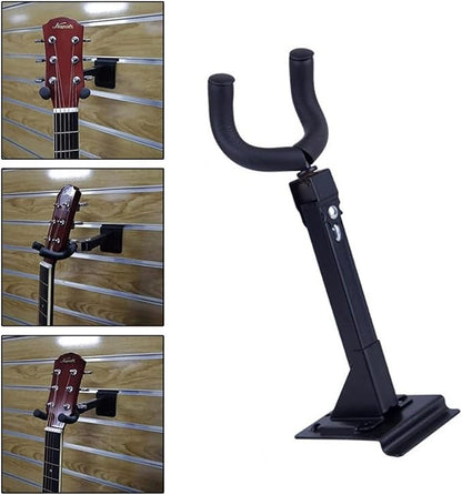 2 Pcs Adjustable Swivel Universal Guitar Hanger Stands Wall Mount Hook Holder Rack for Acoustic Guitar Ukulele Violin Bass Accessories