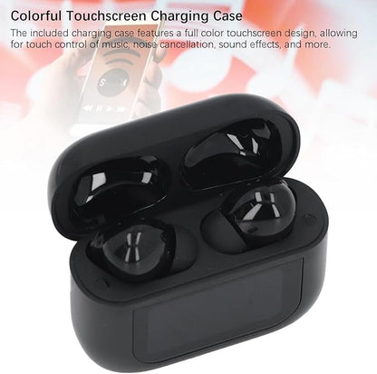 VBESTLIFE Earbuds with Touchscreen Charging Case, 5.4, Noise Cancelling, 4H Playback, 380mAh Charging Case (Black)
