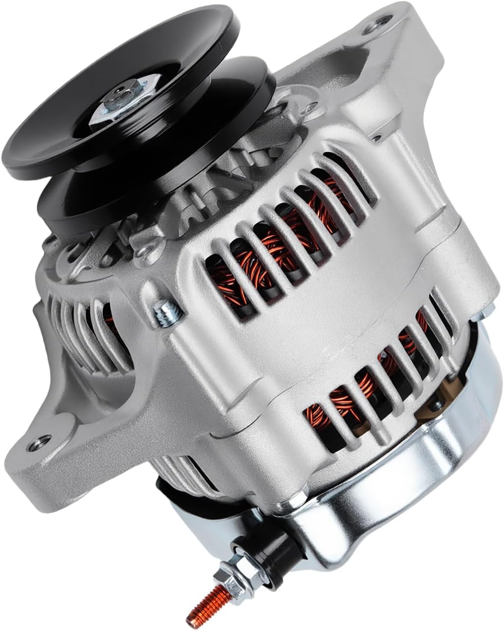 Alternator Compatible with Honda CR-V 2.4L 2002-2006, Acura RSX 2L 2002-2006, 12V 90Amp 7-Groove Pulley IF IR, 13966N 31100-PNC-004 13966 AMT0172