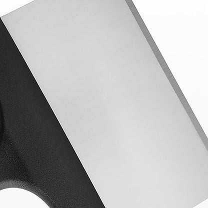 Griddle Grill Flat Top Scraper Griddle Scraper Tool with Handle, Stainless Steel Outdoor BBQ Kitchen Food Metal Scraper Tool, Griddle Cleaning Cleaner Scrubber (Silver, 23x16.2cm)