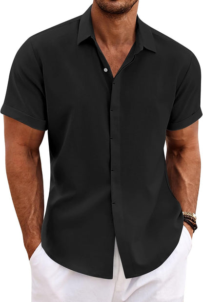These breathable, lightweight linen shirts from COOFANDY are perfect for the beach, weddings, or any casual summer occasion.