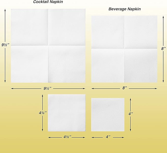 AH AMERICAN HOMESTEAD Cocktail Napkins-Disposable Beverage/Bar Napkins-Black Linen-Like Square Napkins-Eco-Friendly & Compostable-Everyday Use, Party or Wedding 4.75inch x 4.75inch (100 Count, Black)