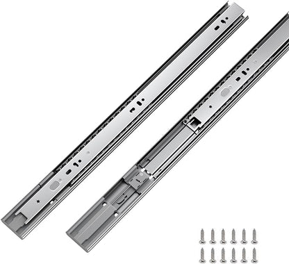 LONTAN 1 Pair 20 Inch Soft Close Drawer Slides Metal Heavy Duty - LONTAN Soft Closing Ball Bearing and Full Extension Cabinet Drawer Slides 100 LB Capacity