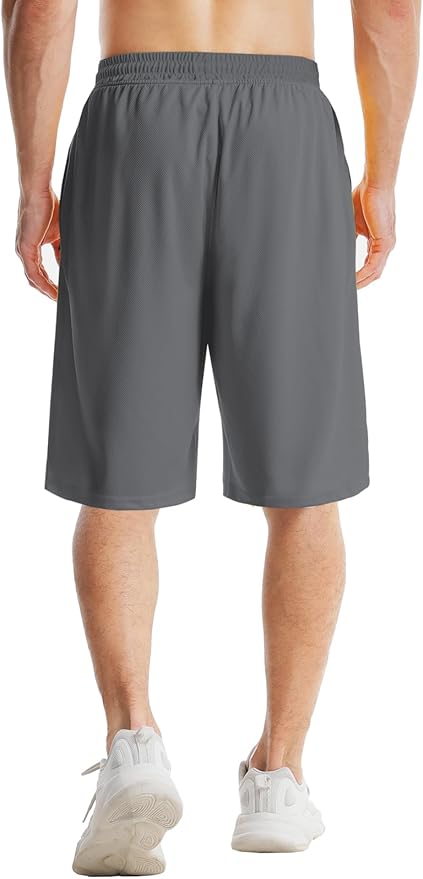 Aolesy Men's Basketball Shorts 7"/9" Athletic Gym Shorts with Zip Pockets Lightweigh Quick Dry Mesh Workout Shorts