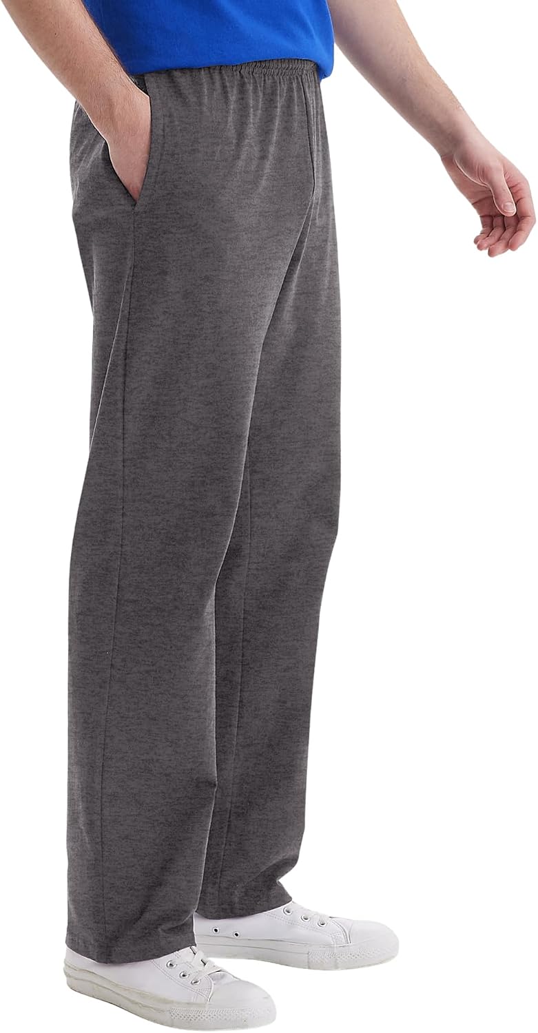Soft, cozy cotton Hanes sweatpants perfect for relaxing, working out, and all-day comfort with pockets.