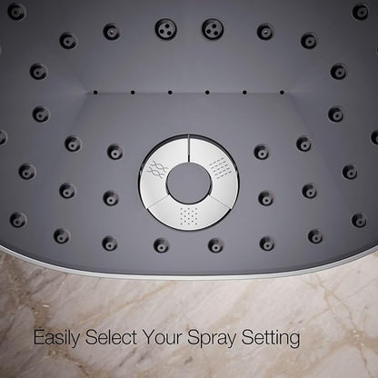 KOHLER 26290-CP Statement - Multifunction Shower Head, Wall Mount, 3 Spray Settings, 2.5 GPM, Polished Chrome