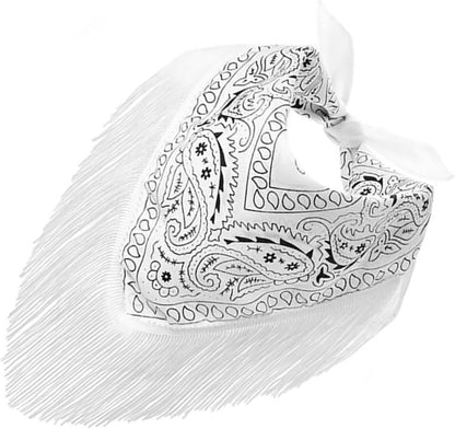 Fabric Women ' s Scarves Cowgirl Bachelorette Bandanas Great for Everyday Wear Women Scarves (White)