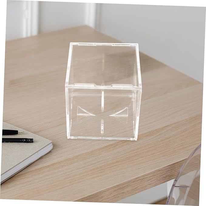 Toyvian Baseball Display Box Transparent Acrylic Baseball Holder for Memorabilia Elegant Cube Design for Home and Office Decoration Durable Protection and Clear Visibility