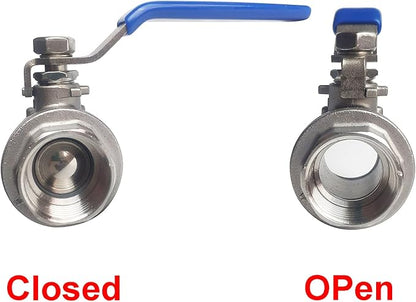 34"" Female Ball Valve NPT Thread 316 Stainless Steel Full Port Ball Valve WOG1000