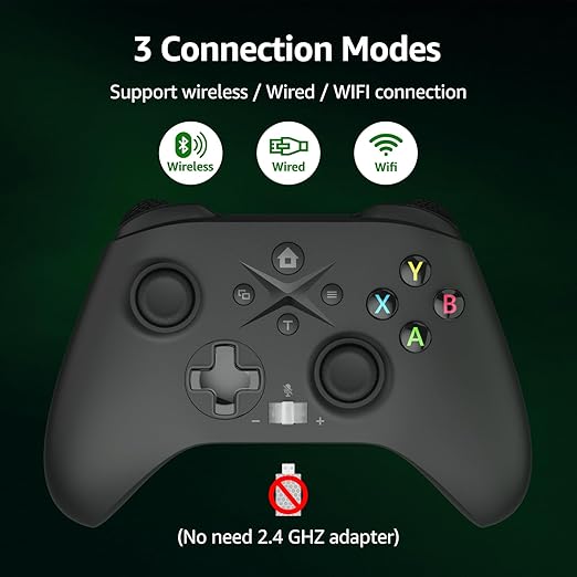 Wireless Controller for Xbox One, Gaming Controller with 2 back paddles, Support Turbo, Macro, Key Mapping, Compatible with Xbox OneAndroidIOSPCXbox One SX, Xbox Series SX