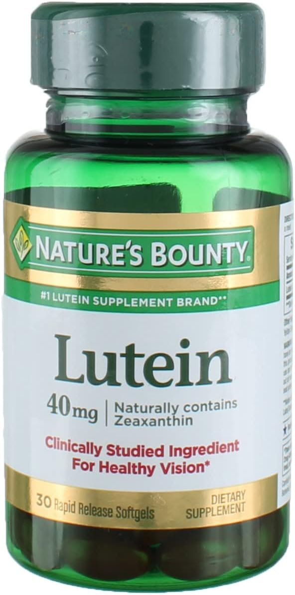 Nature's Bounty Lutein, 40 mg, 30 Softgel