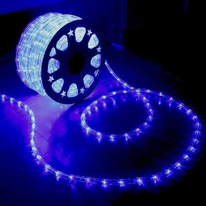 100ft LED Rope Lights,720Led Blue Rope Lights Outdoor,Waterproof Rope Led Lights,Connectable Rope Lights for Outside,Party,Wedding,Background,Trees,Pool,Eaves Decorations