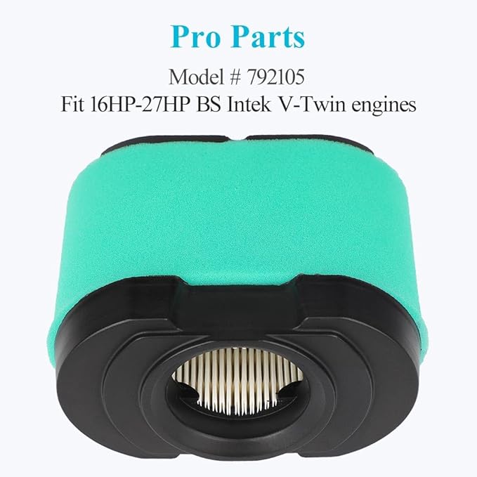 Professional 792105 air filter, durable air cleaner 276890 with fuel filter, compatible with BS V-Twin Engine 44H777 5405K 593240 4163205 GY21057 Air filter