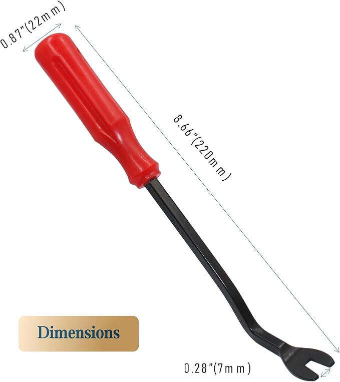 Plastic Fastener Remover Clip Removal Tool for Auto Trim, Door Panel, Molding, Dash AudioRadio, Upholstery Clip and Fastener Non-Scratch Nylon Fiber Design