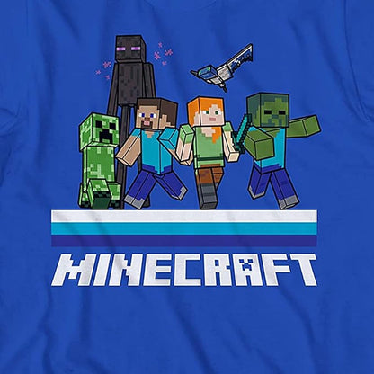 Minecraft Boys Video Game T-Shirt - Black and Green Creeper Face - Official Shirt